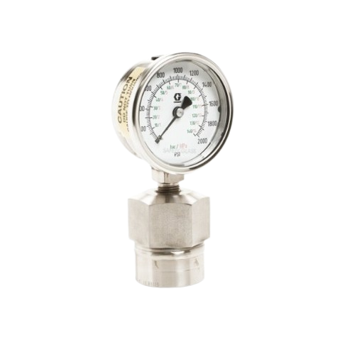 Graco 110182 Stainless Steel Fluid Gauges with Dampeners 0-2000 psi (0-140 bar) 1/4 in npt(f) – Part #110182