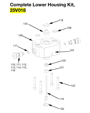 Graco 25V018 Complete Lower Housing Kit 