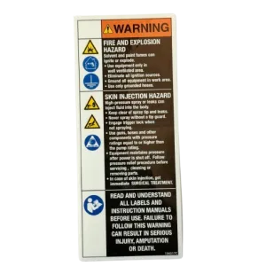 Graco 194317 English Warning Label