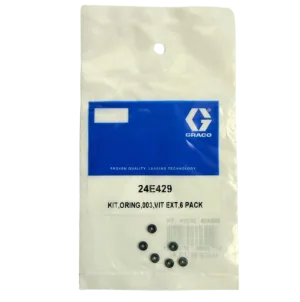 Graco 24E429 Viton O-Ring Kit – 6 Pack (Size 003)