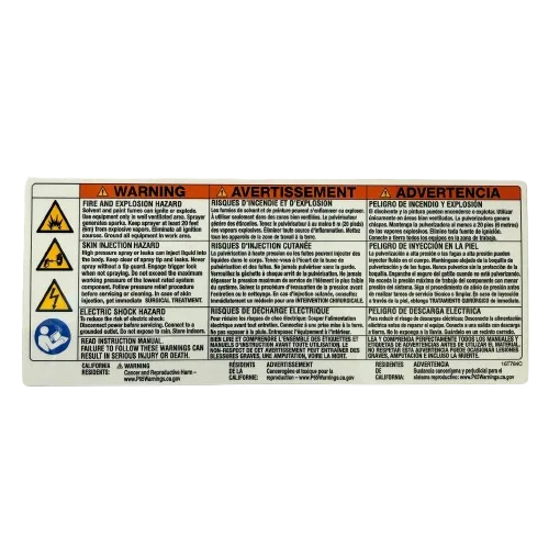 Graco 16T784 Warning Label – Part #16T784