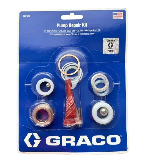 Graco 222588 Fluid Section Pump Packing Kit – Part #222588