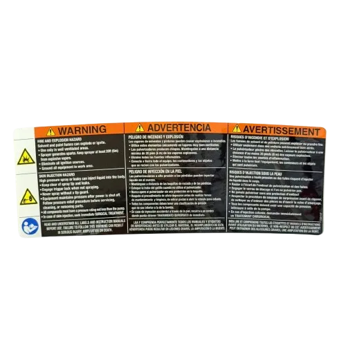 Graco 15B516 Fire Explosion Warning Label – Part #15B516