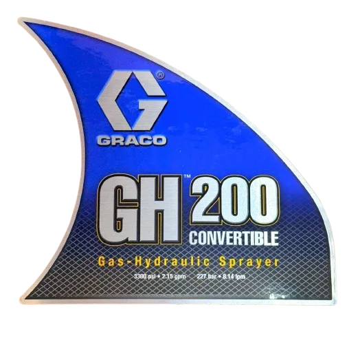 Graco 17D032 GH200 Standard Side Label – Part #17D032
