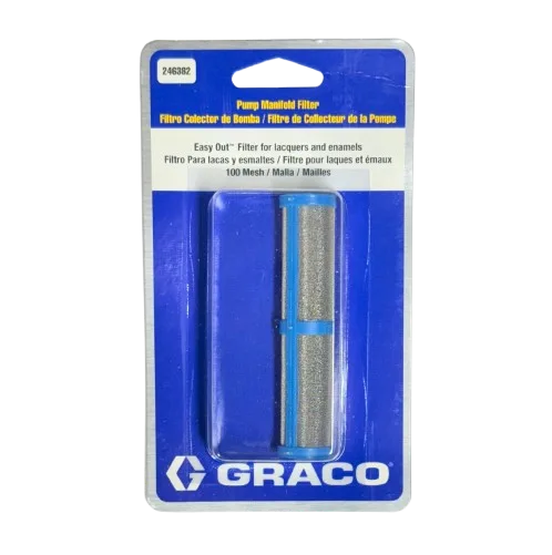 Graco 246382 | Easy Out Short Pump Manifold Filter (100 Mesh Blue) – Part #246382