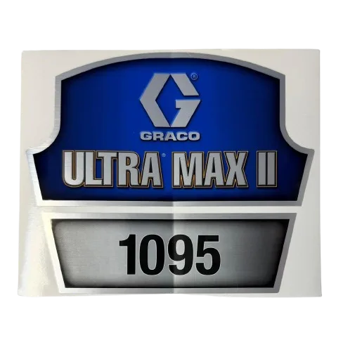 Graco 17E732 Front Brand Label for Ultramax II 1095 – Part #17E732