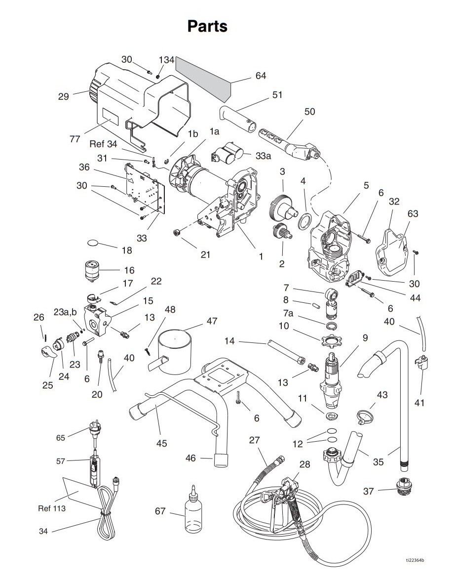 Graco 190 Express  Electric Airless Paint Sprayer Parts