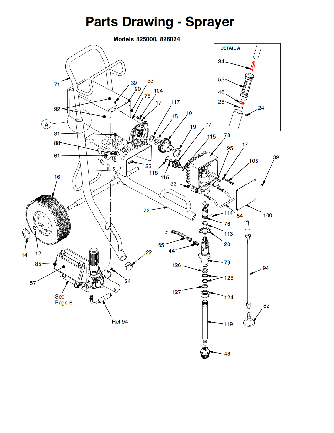 Graco Ultimate Mx 695: Hi - Boy Sprayer Parts list (Models 825000, 826024)