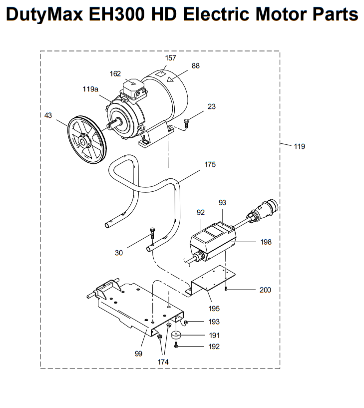 Graco DutyMax EH300 HD ProContractor Electric Motor Parts
