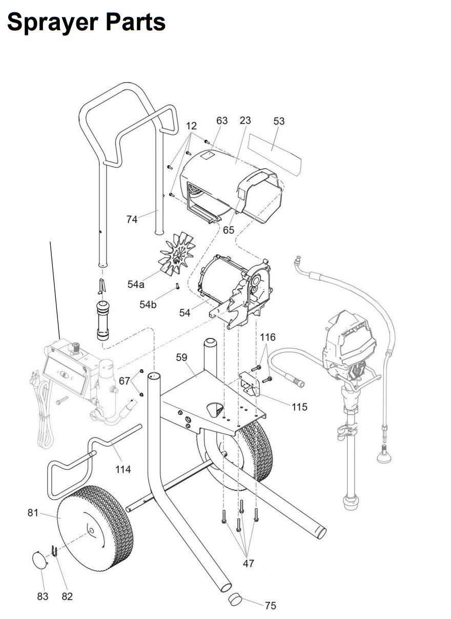 RentalPro 230PC Electric Airless Sprayer Parts (1B)