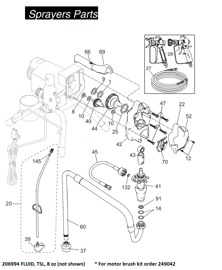 Graco 290PC Lo-Boy Sprayer Parts