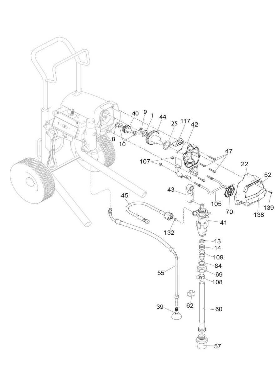 Graco RentalPro 230PC Electric Airless Sprayer Parts (Part 2B)