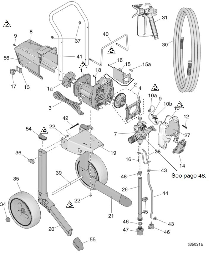 Graco ProX17, ProX19, ProLTS190 Cart Sprayer Parts List