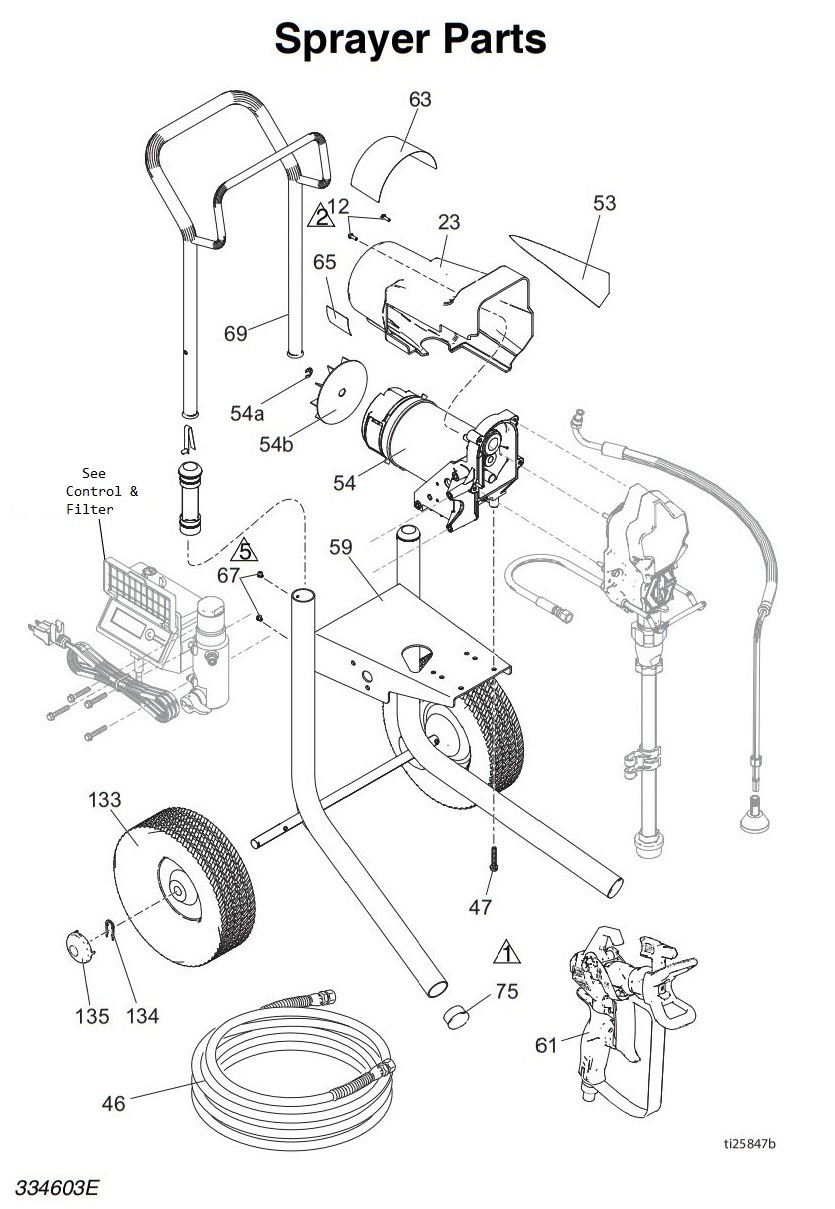Graco RentalPro 230PC Electric Airless Sprayer Parts List (Part 1)