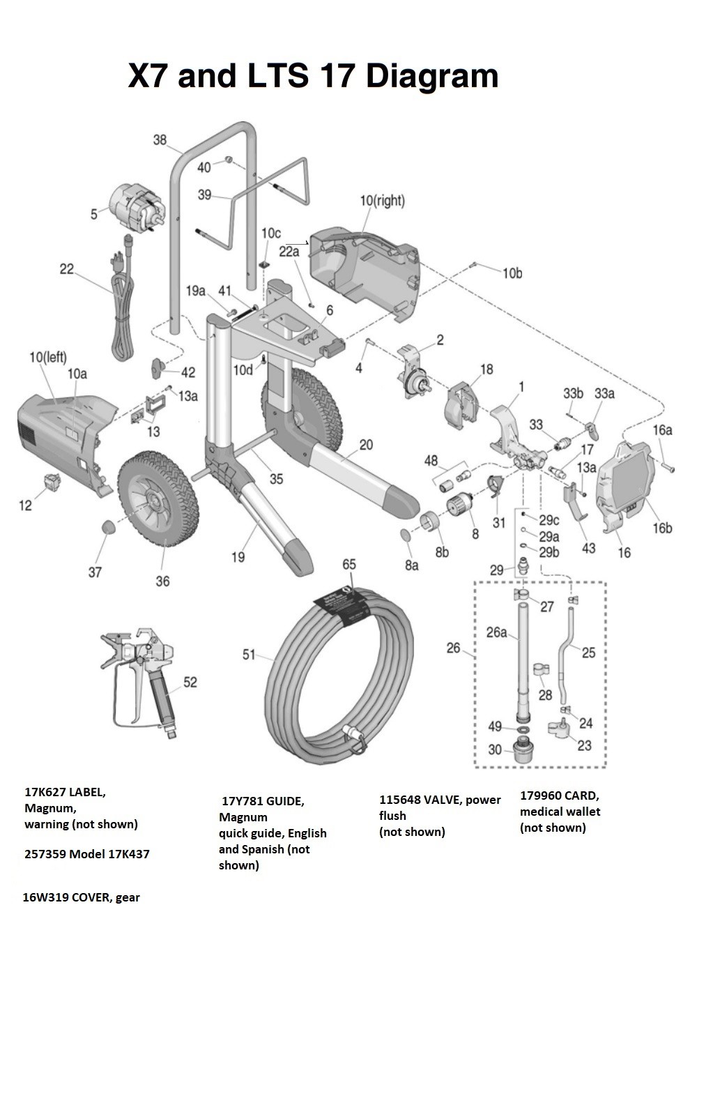 Graco X7 and LTS 17 Diagram and Parts