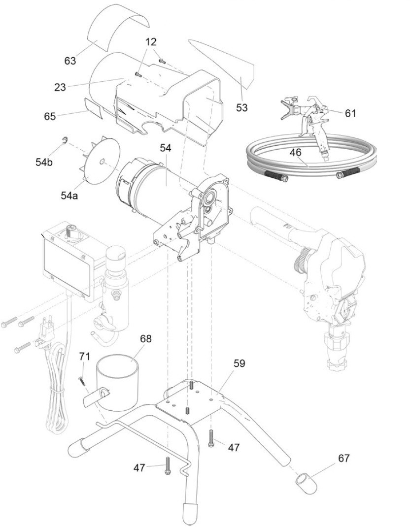 Graco 395 PC Stand Sprayer Parts (PART 1)