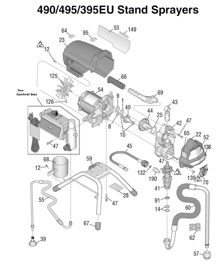 Graco 495 PC Stand Sprayer Parts