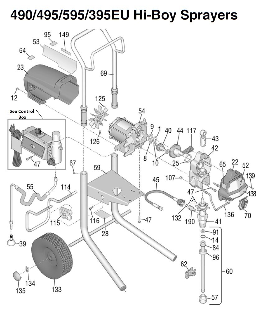 Graco 495 PC Hi-Boy Sprayer Parts