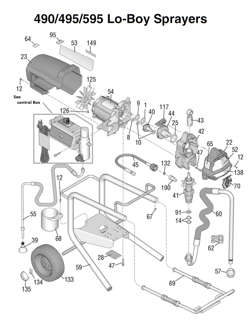Graco 595PC Lo-Boy Sprayer parts