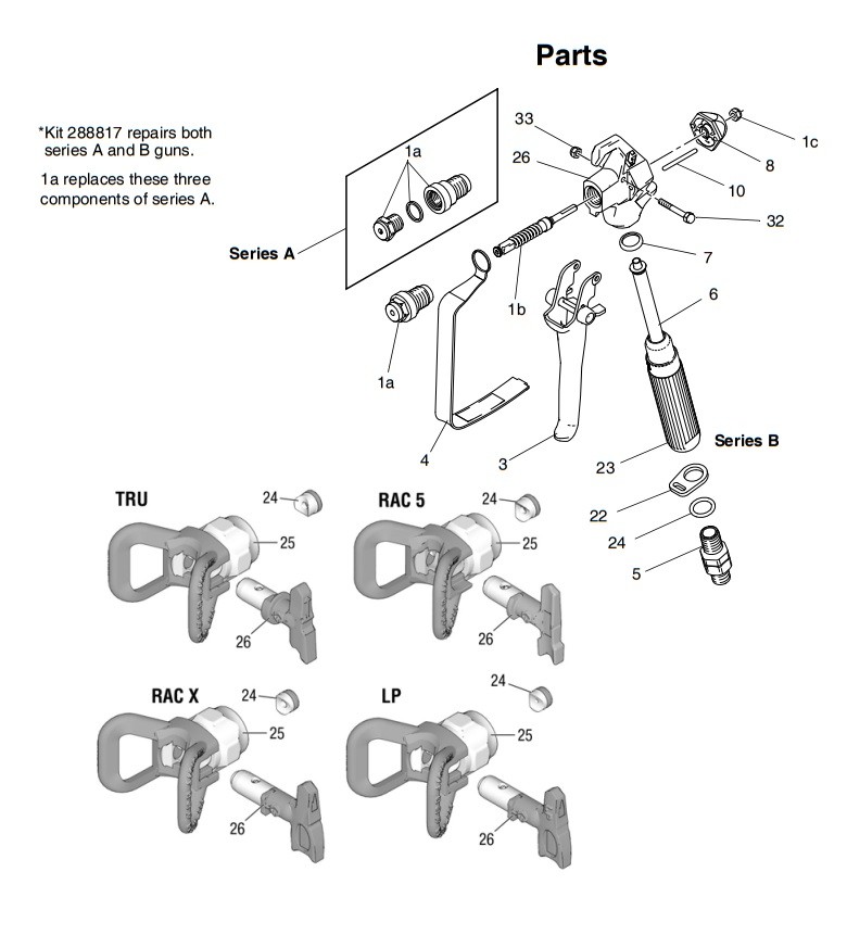Graco SG2, SG3 Spray Guns 190 Express