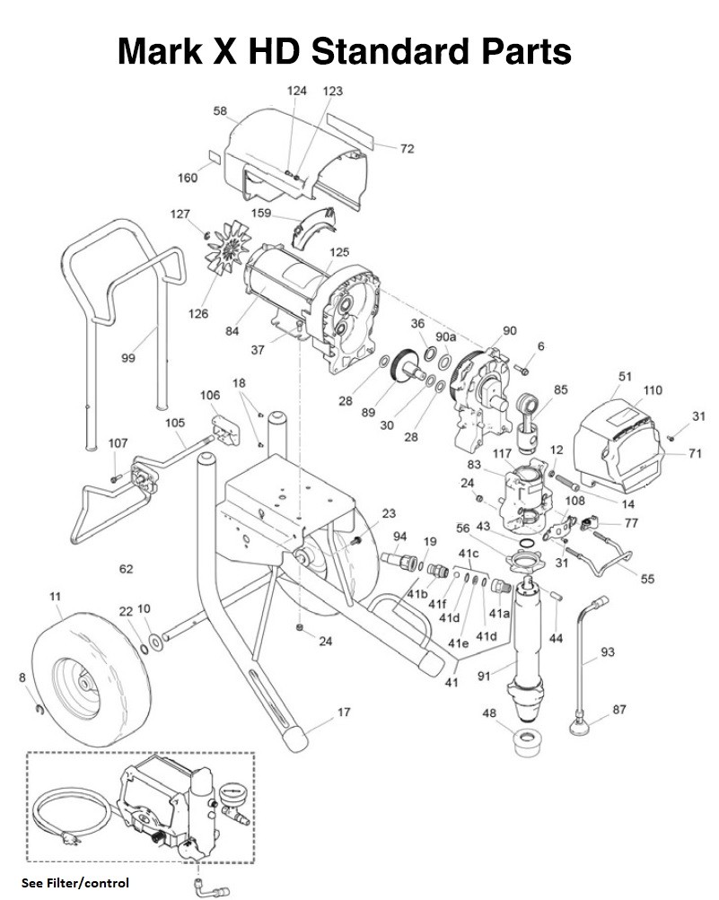 Graco Mark X HD Standard Sprayer Parts