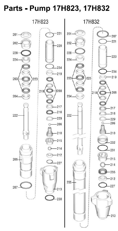 Graco Mark IV HD ProContractor Pump parts (17H832)