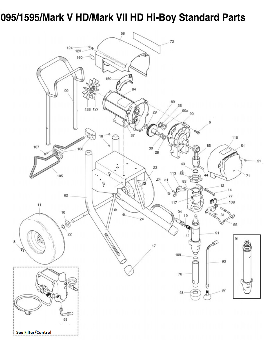 Graco Mark VII HD Hi-Boy Standard Parts List