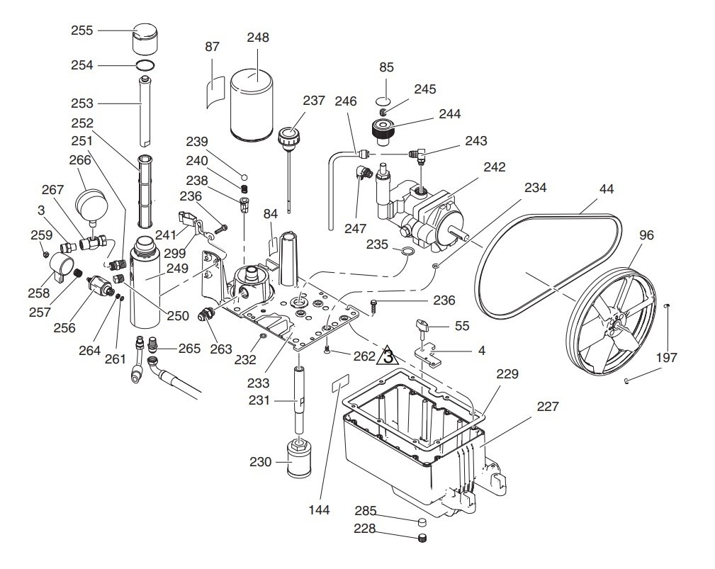 Graco GH230 Standard Series Reservoir & Filter Parts