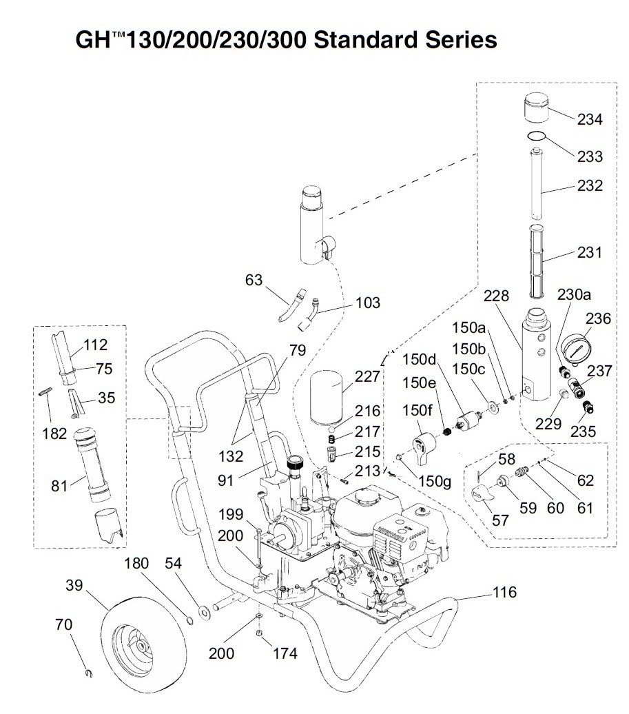 Graco GH130 Standard Series Parts (Part 1)