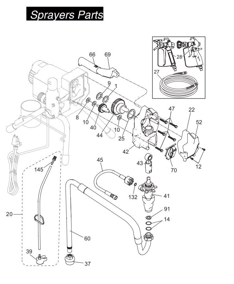 Graco 190PC Lo-Boy Electric Airless  Sprayer Parts