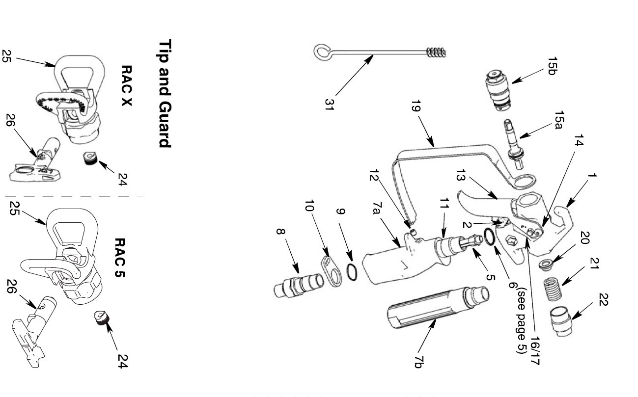 Graco GH130 Contractor Spray gun Parts (288420)