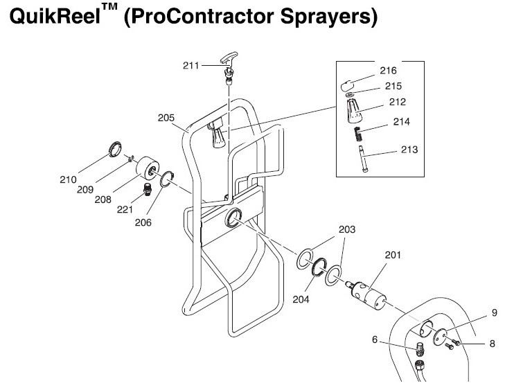 Graco GMAXII 5900 HD QuickReel Series Gas Airless Sprayer Parts