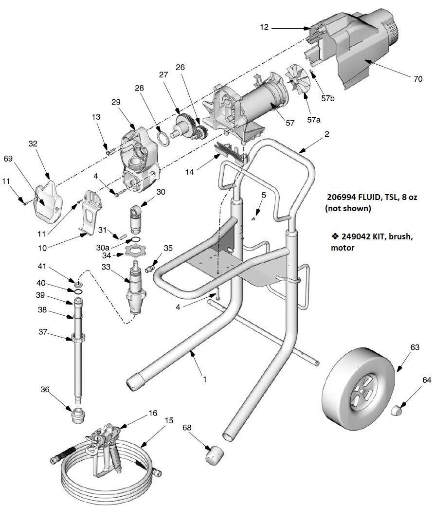 Graco 190ES Plus Hi-Boy parts (255712, 255713)