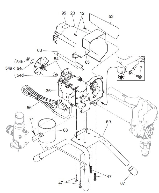 Graco 290 PC classic stand sprayer parts (I)
