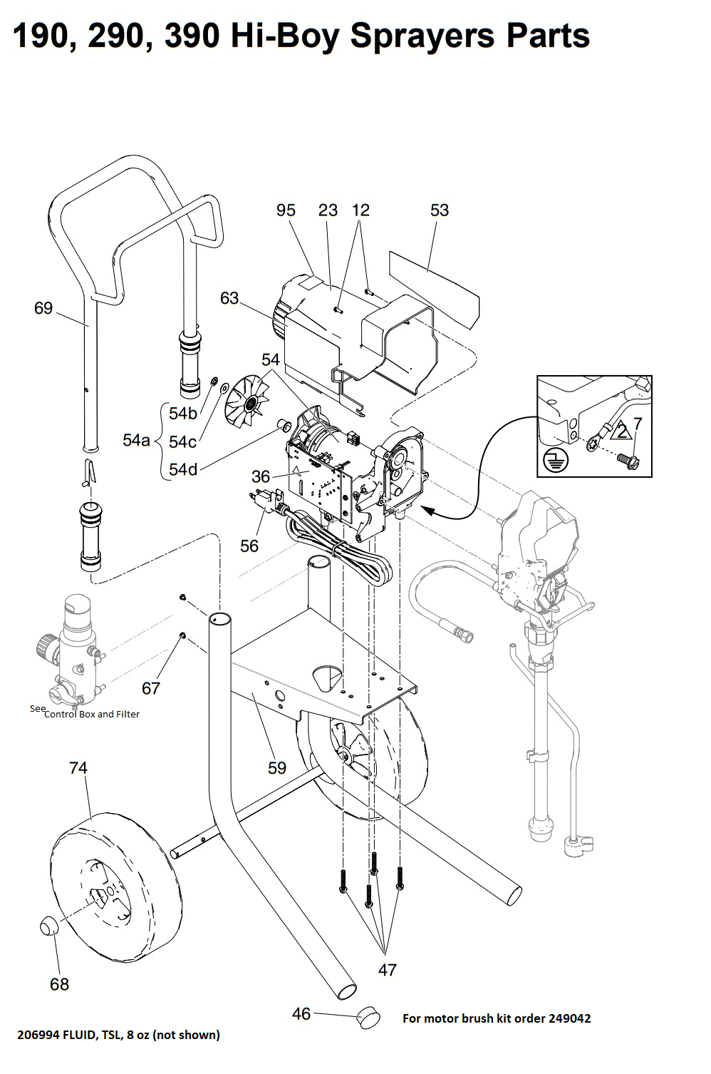 Graco 290 PC Hi-Boy Sprayers Parts 1