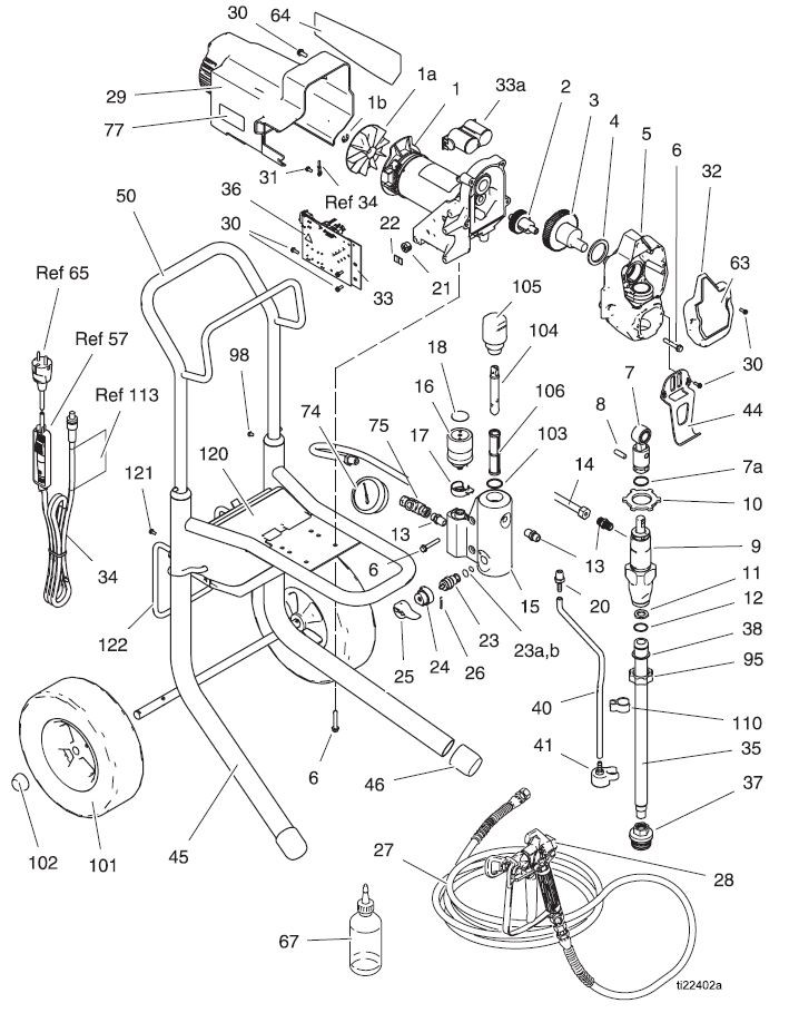 Graco 390 Hi-Boy Parts 24U096, 24U098, 24U107
