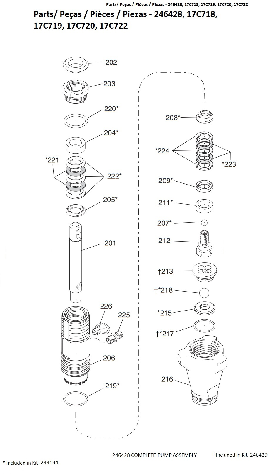 Graco Ultimate Mx 695 Hi-Boy - Sprayer Pump Breakdown (246428)