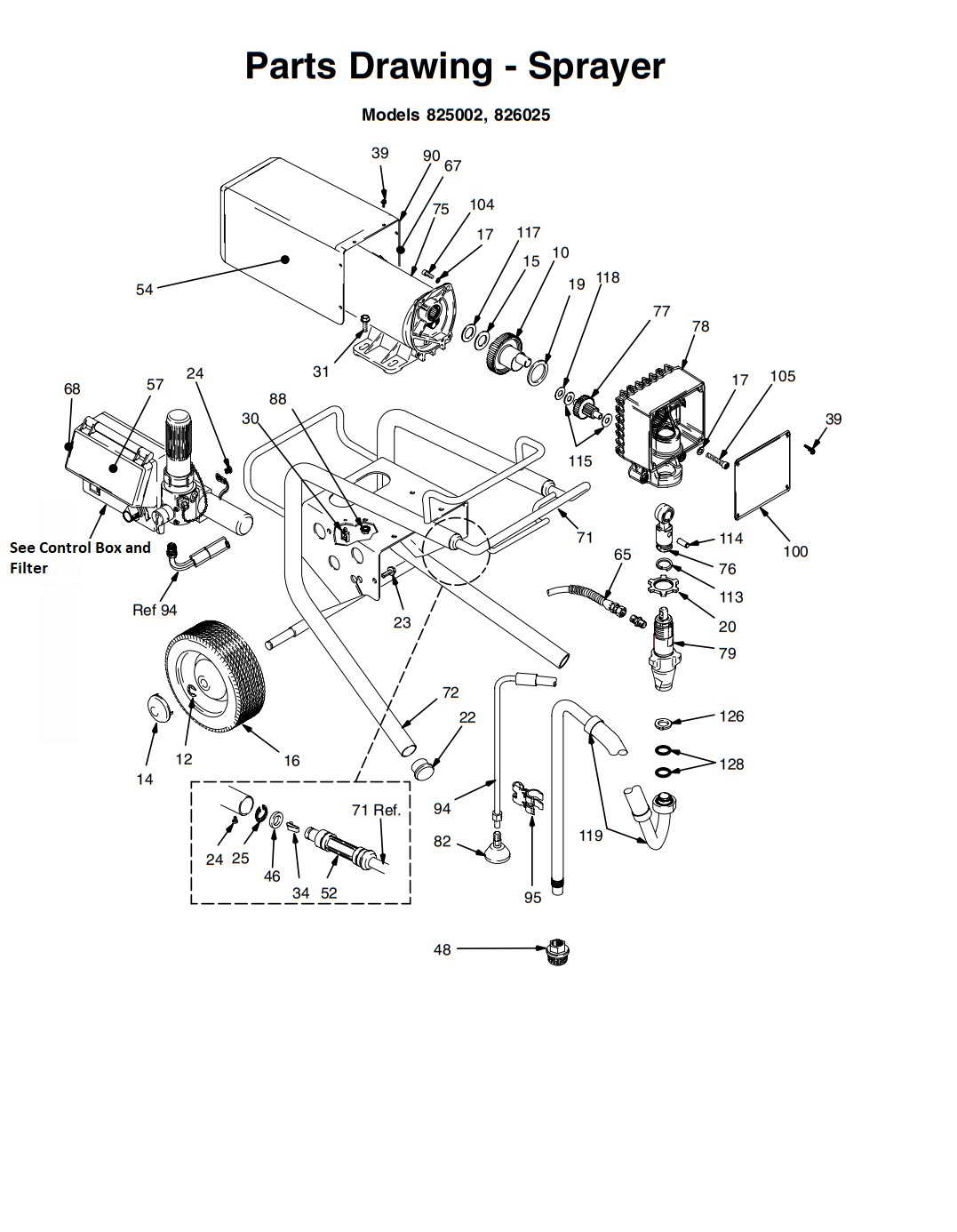 Graco Ultimate Mx 695: Lo - Boy Sprayer Parts List (Models 825002, 826025)