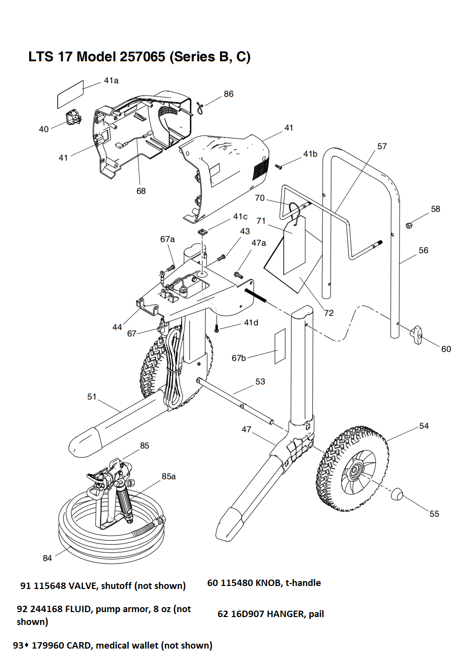 Graco LTS 17 Model 257065 (Series B, C) Airless Sprayer Parts