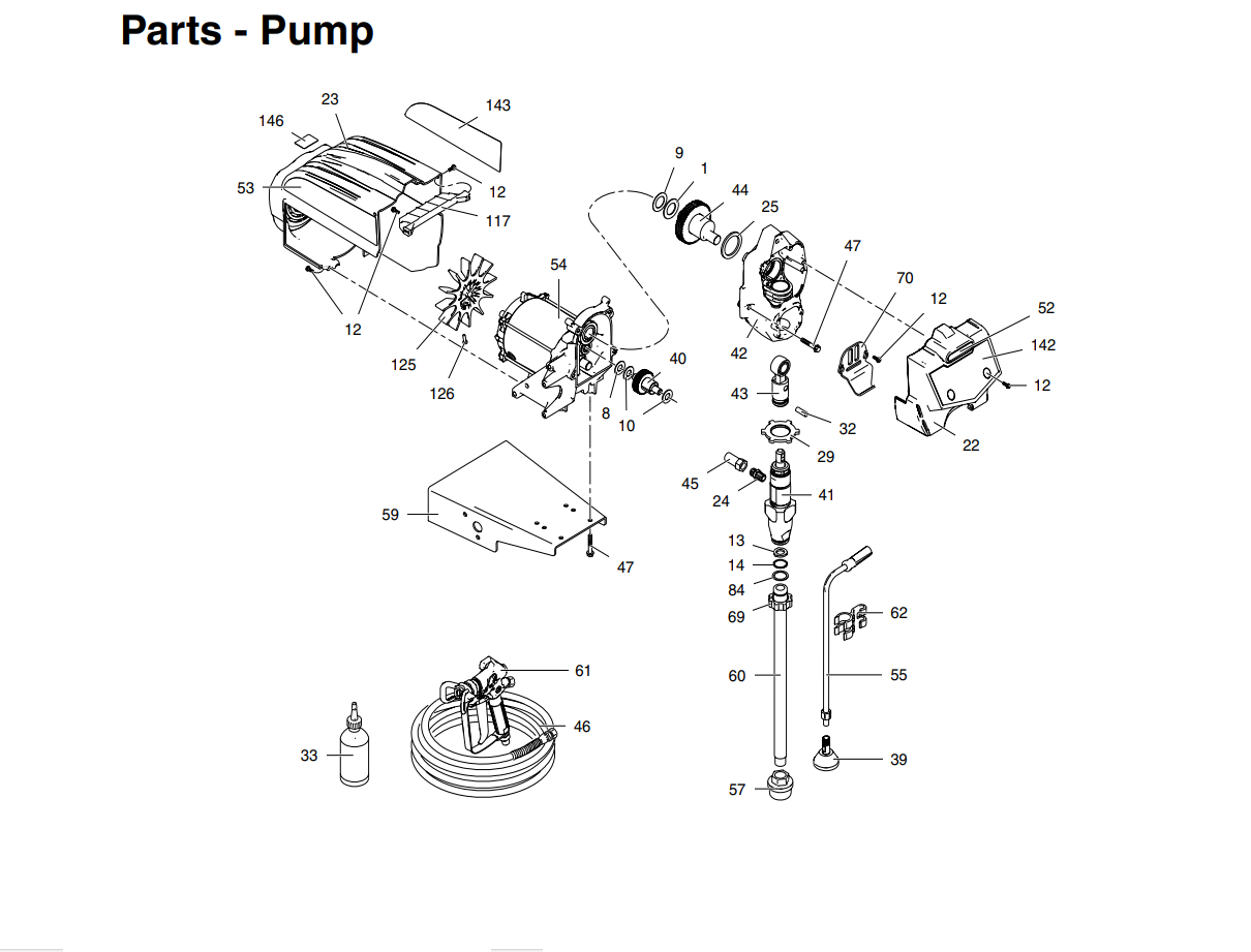 Graco FT600 Pump Parts Breakdown Electric Airless Sprayer