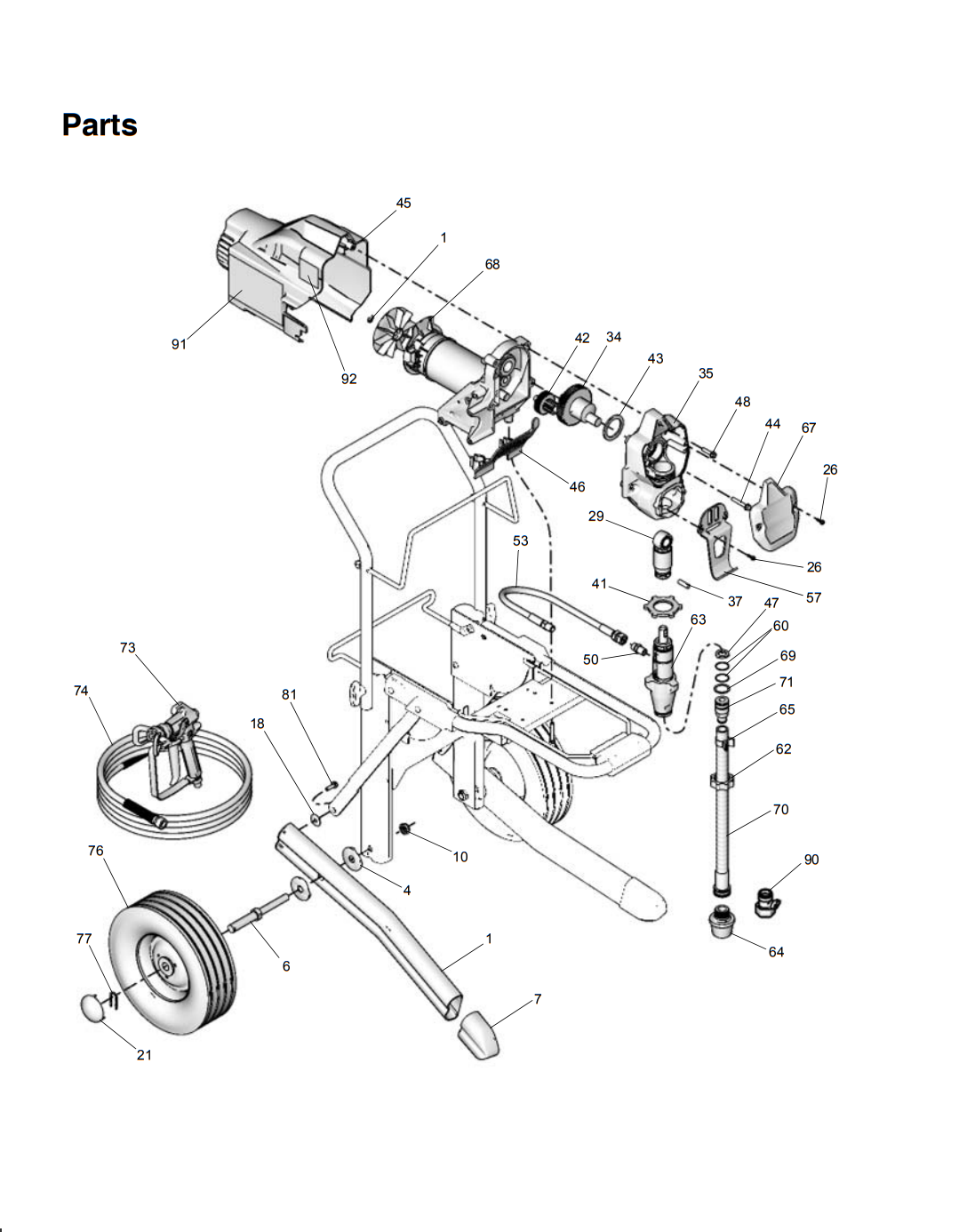 Graco RentalPro 230ES Electric Airless Sprayer Parts 1