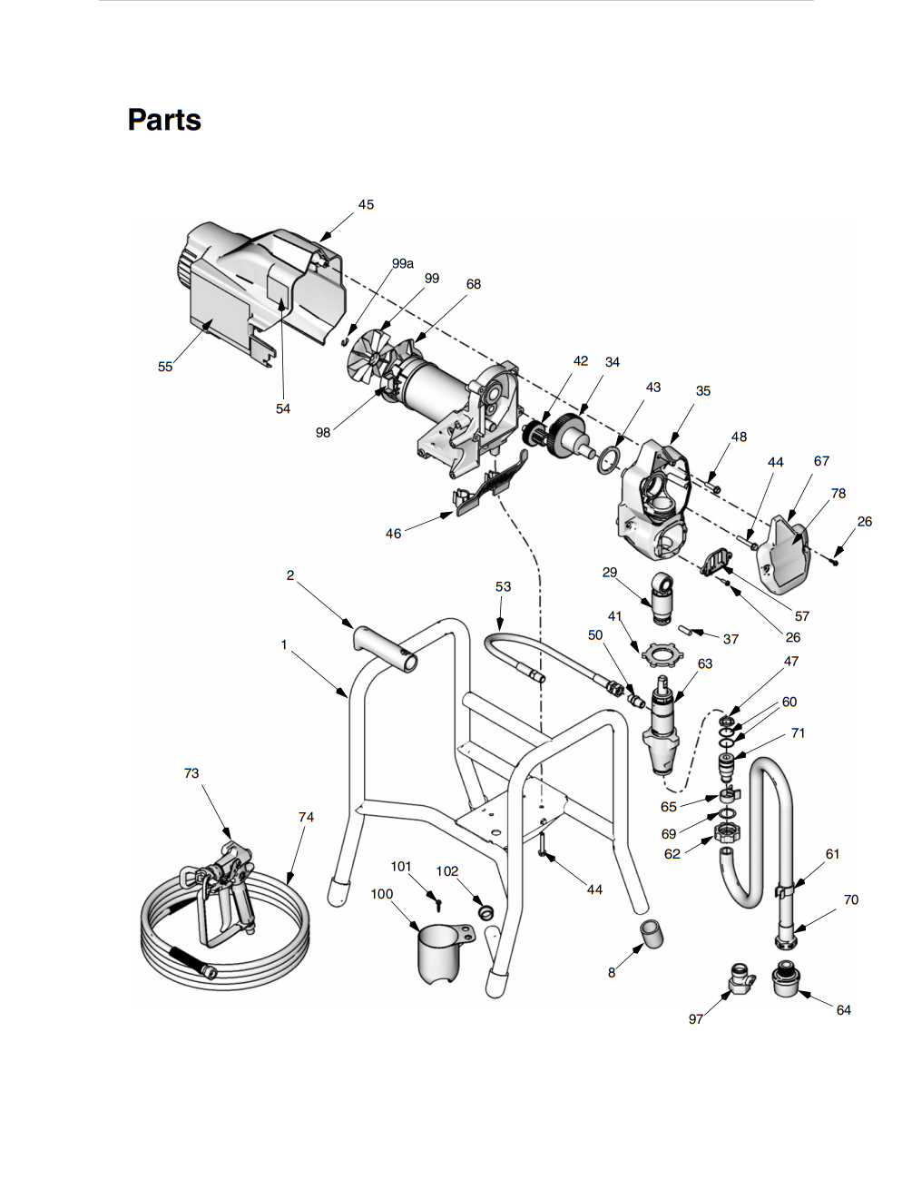Graco RentalPro 210 Electric Airless Sprayer Parts