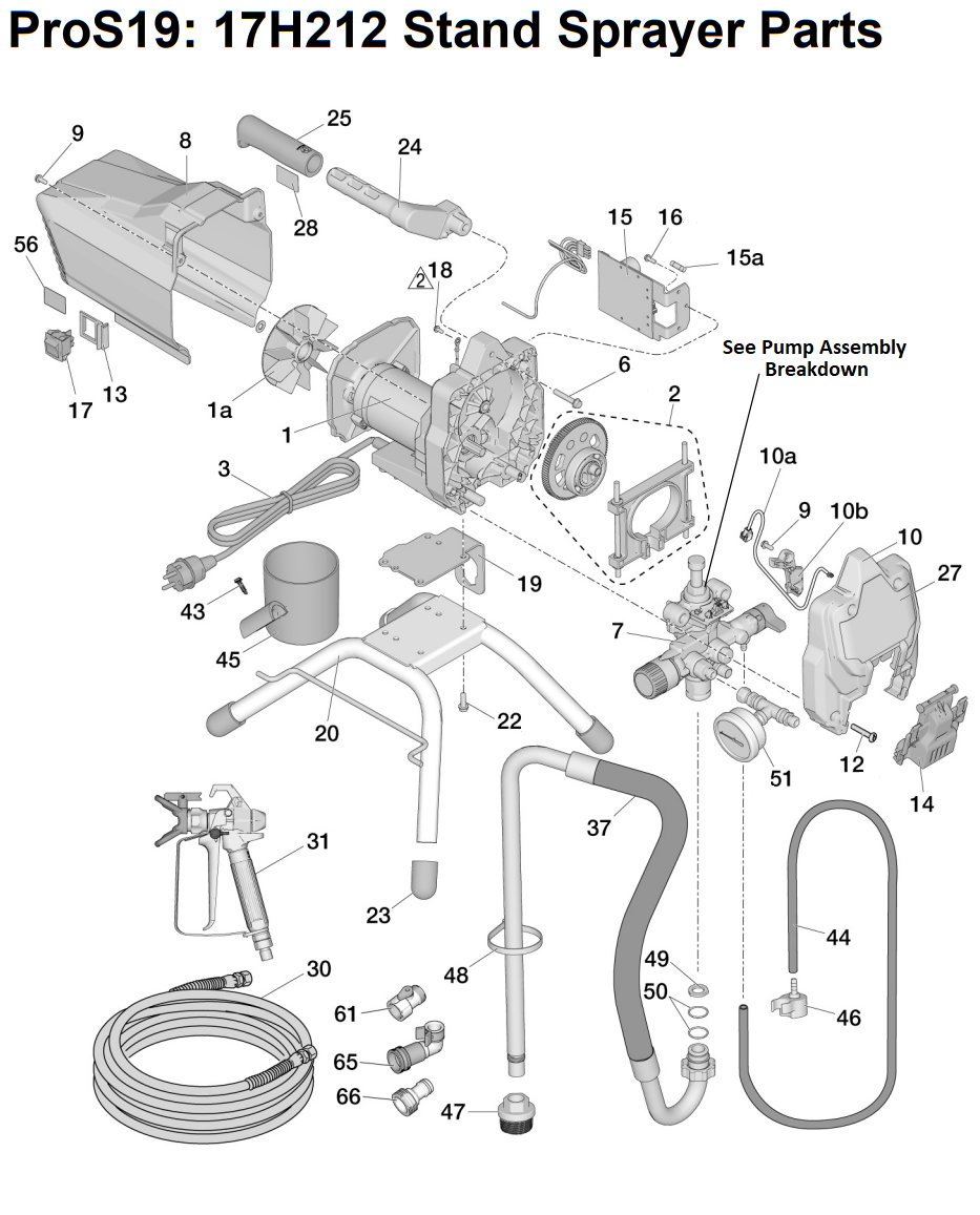 Graco Magnum ProS19: 17H212 Stand Airless Sprayer Parts